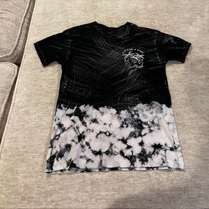 Fit for a King black and white tie dye graphic tee